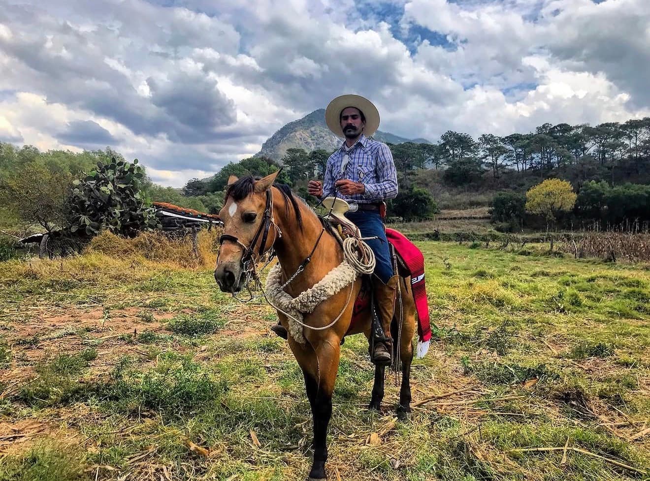 Portrait of David Casillas on a horse