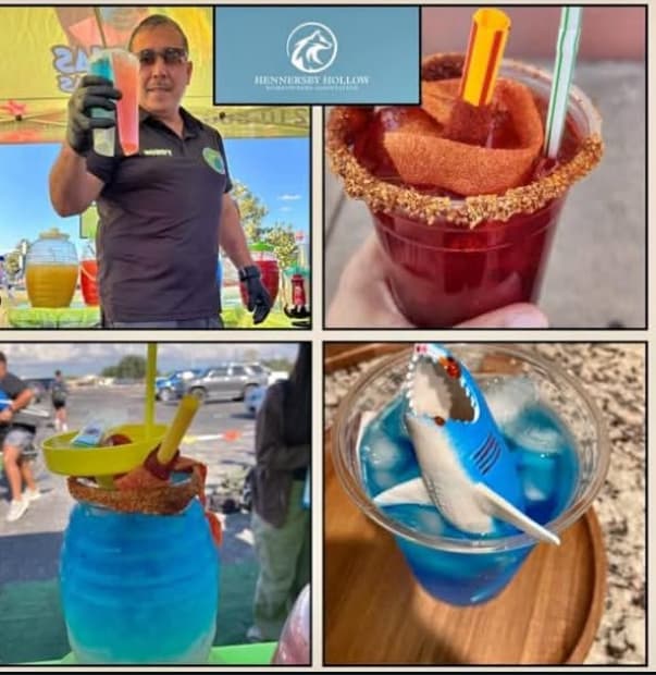 Bob's Delicious Aguas Frescas and his various aguas frescas