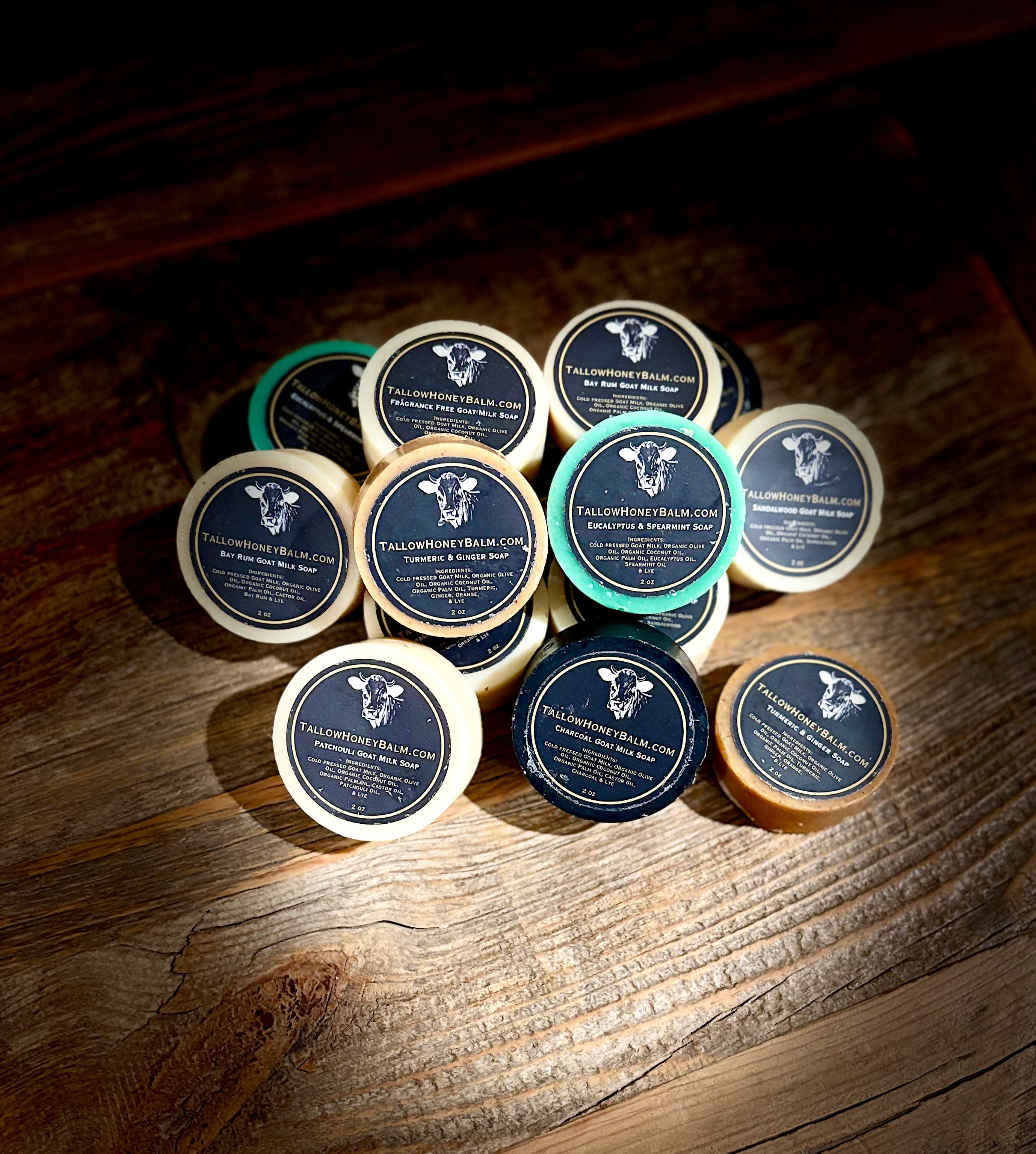 Circular tallow soap bars